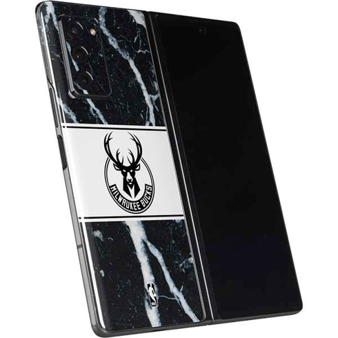 NBA Milwaukee Bucks Marble Galaxy Z Fold2 5G Skin
