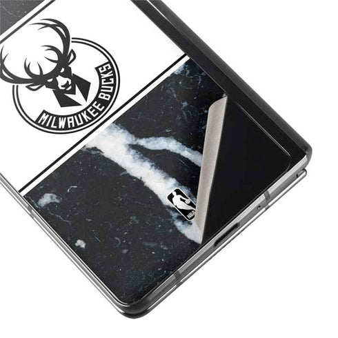 NBA Milwaukee Bucks Marble Galaxy Z Fold2 5G Skin