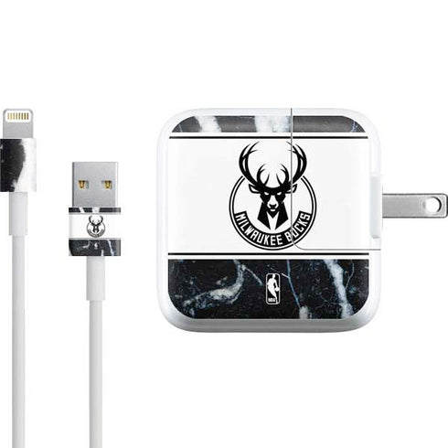 NBA Milwaukee Bucks Marble iPad Charger (10W USB) Skin
