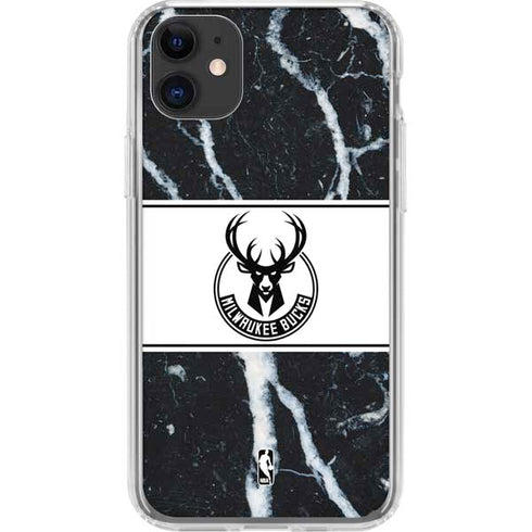 NBA Milwaukee Bucks Marble iPhone 11 Clear Case