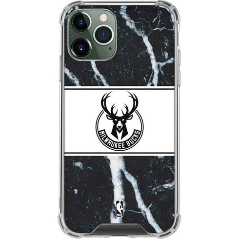 NBA Milwaukee Bucks Marble iPhone 11 Pro Max Clear Case