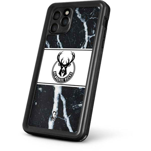 NBA Milwaukee Bucks Marble iPhone 11 Pro Max Waterproof Case