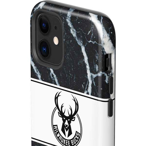 NBA Milwaukee Bucks Marble iPhone 12 Impact Case