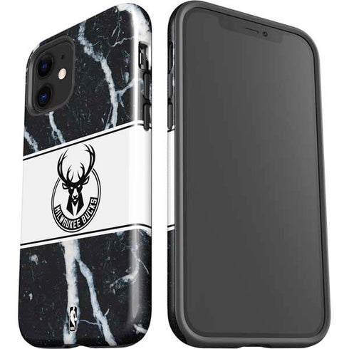 NBA Milwaukee Bucks Marble iPhone 12 Impact Case