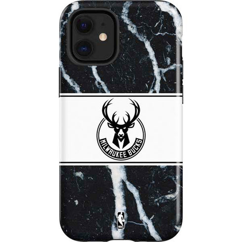 NBA Milwaukee Bucks Marble iPhone 12 Mini Impact Case