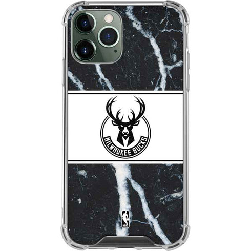 NBA Milwaukee Bucks Marble iPhone 12 Pro Max Clear Case