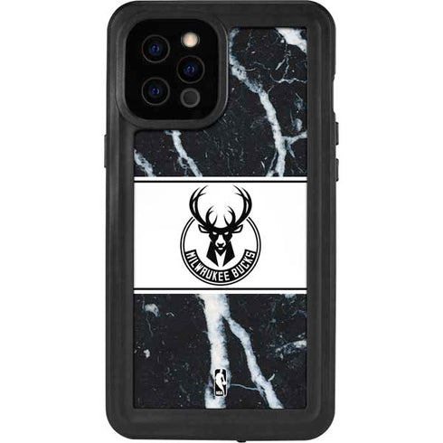 NBA Milwaukee Bucks Marble iPhone 12 Pro Max Waterproof Case