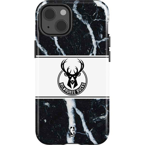 NBA Milwaukee Bucks Marble iPhone 13 Impact Case