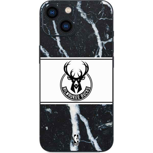 NBA Milwaukee Bucks Marble iPhone 13 Mini Skin