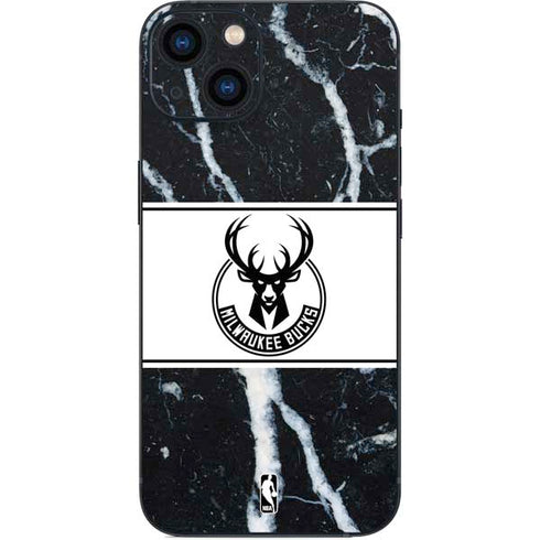 NBA Milwaukee Bucks Marble iPhone 14 Plus Skin