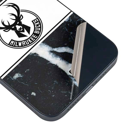 NBA Milwaukee Bucks Marble iPhone 14 Plus Skin