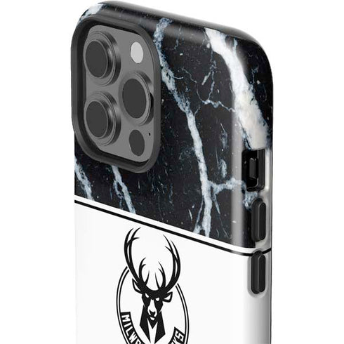 NBA Milwaukee Bucks Marble iPhone 15 Pro Max Impact Case