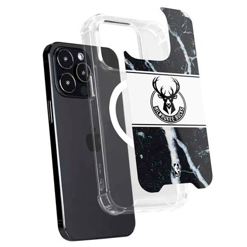 NBA Milwaukee Bucks Marble iPhone 14 Pro Max MagSafe Case