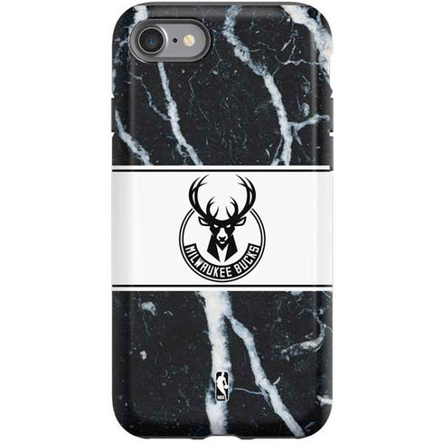 NBA Milwaukee Bucks Marble iPhone SE (2nd & 3rd Gen) Pro Case