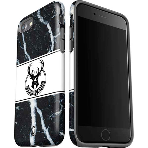 NBA Milwaukee Bucks Marble iPhone SE (2nd & 3rd Gen) Pro Case
