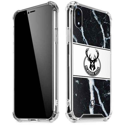 NBA Milwaukee Bucks Marble iPhone XR Clear Case