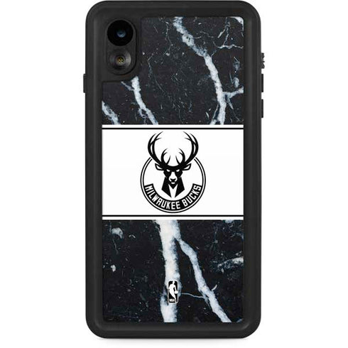 NBA Milwaukee Bucks Marble iPhone XR Waterproof Case