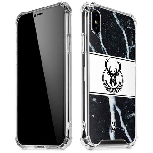NBA Milwaukee Bucks Marble iPhone XS Max Clear Case