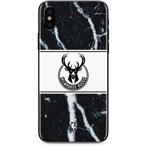 NBA Milwaukee Bucks Marble iPhone XS Skin