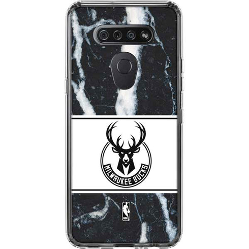 NBA Milwaukee Bucks Marble LG K51/Q51 Clear Case