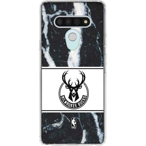 NBA Milwaukee Bucks Marble LG Stylo 6 Clear Case