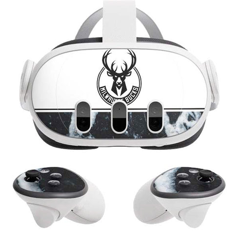 NBA Milwaukee Bucks Marble Meta Quest 3 Skin