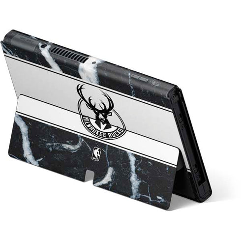 NBA Milwaukee Bucks Marble Nintendo Switch OLED (2021) Skin