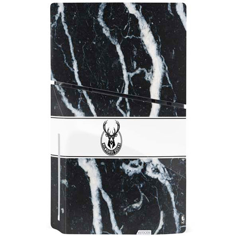 NBA Milwaukee Bucks Marble PS5 Slim Disk Console Skin
