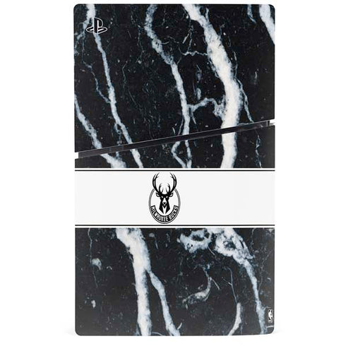 NBA Milwaukee Bucks Marble PS5 Slim Digital Edition Bundle Skin