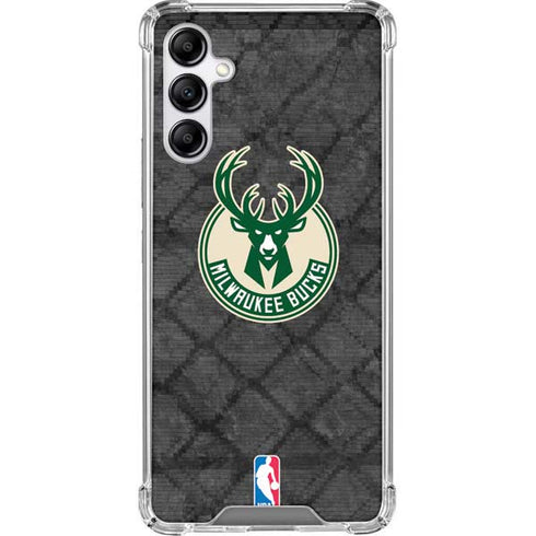NBA Milwaukee Bucks Rusted Dark Galaxy A14 5G Clear Case