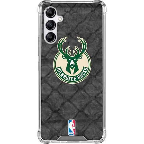 NBA Milwaukee Bucks Rusted Dark Galaxy A15 5G Clear Case