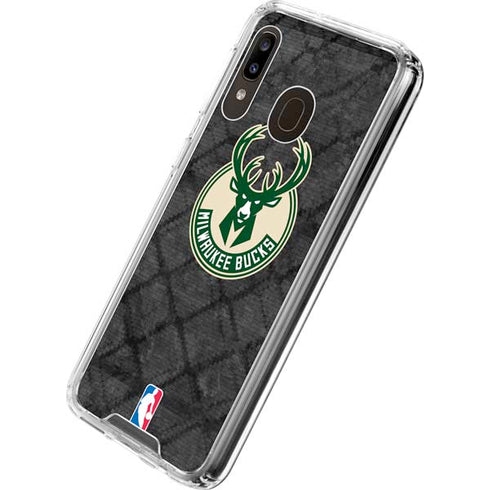 NBA Milwaukee Bucks Rusted Dark Galaxy A30 Clear Case