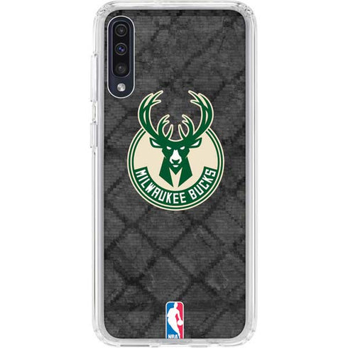 NBA Milwaukee Bucks Rusted Dark Galaxy A50 Clear Case