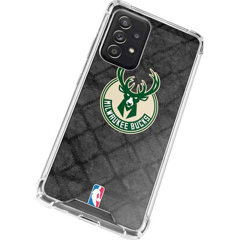 NBA Milwaukee Bucks Rusted Dark Galaxy A52 5G Clear Case