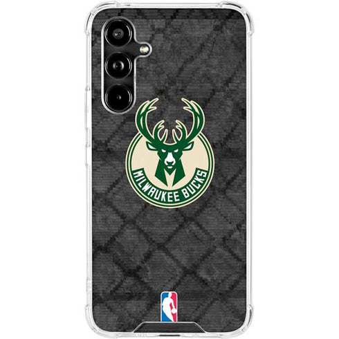 NBA Milwaukee Bucks Rusted Dark Galaxy A54 5G Clear Case