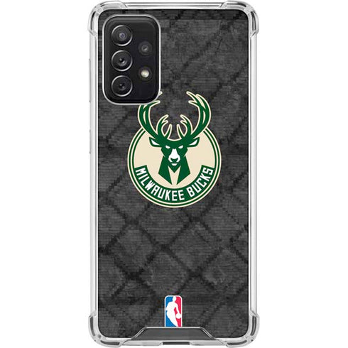 NBA Milwaukee Bucks Rusted Dark Galaxy A72 5G Clear Case