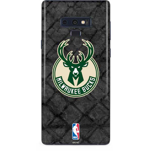 NBA Milwaukee Bucks Rusted Dark Galaxy Note 9 Skin