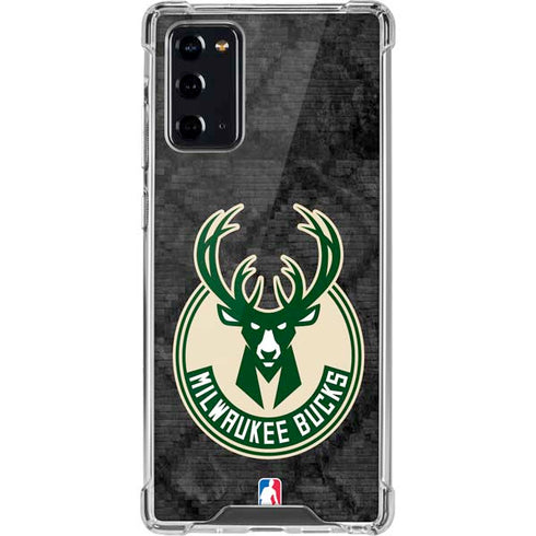 NBA Milwaukee Bucks Rusted Dark Galaxy Note20 5G Clear Case