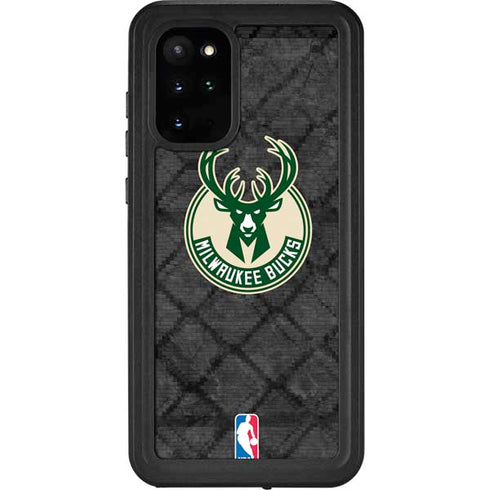 NBA Milwaukee Bucks Rusted Dark Galaxy S20 Plus Waterproof Case