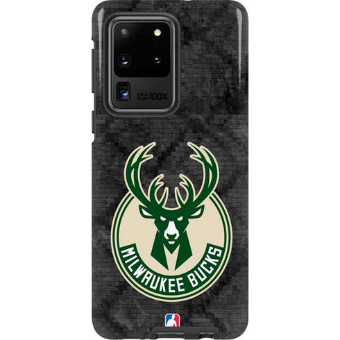 NBA Milwaukee Bucks Rusted Dark Galaxy S20 Ultra 5G Pro Case
