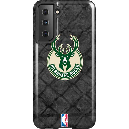 NBA Milwaukee Bucks Rusted Dark Galaxy S21 5G Pro Case