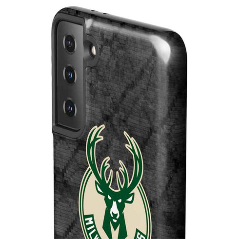 NBA Milwaukee Bucks Rusted Dark Galaxy S21 Plus 5G Pro Case
