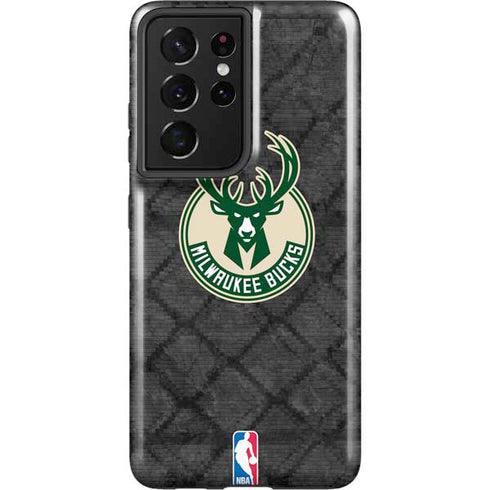 NBA Milwaukee Bucks Rusted Dark Galaxy S21 Ultra 5G Pro Case