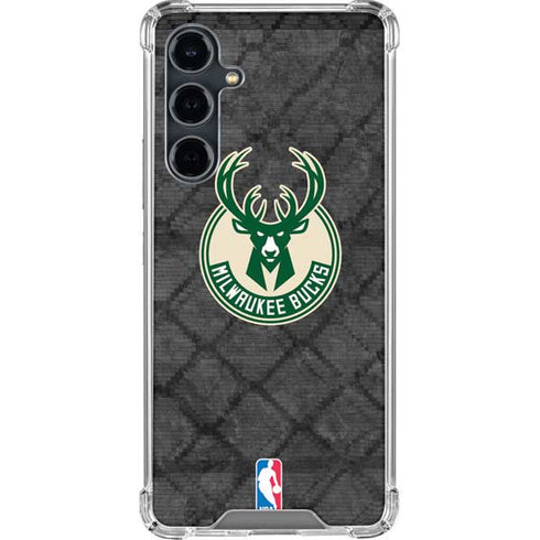 NBA Milwaukee Bucks Rusted Dark Galaxy S23 FE Clear Case