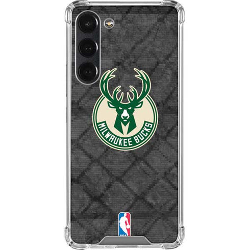 NBA Milwaukee Bucks Rusted Dark Galaxy S23 Plus Clear Case