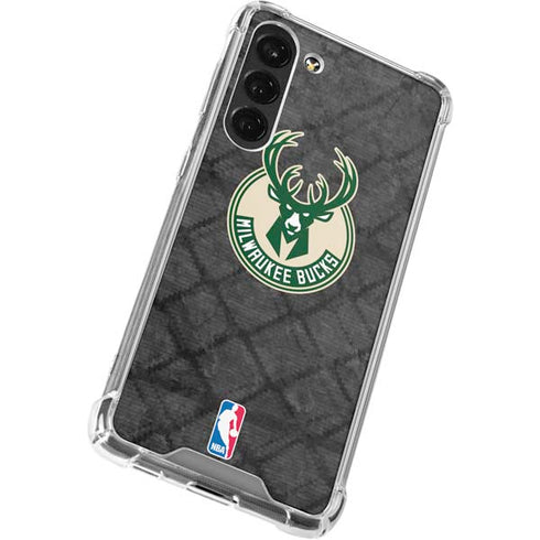 NBA Milwaukee Bucks Rusted Dark Galaxy S23 Plus Clear Case