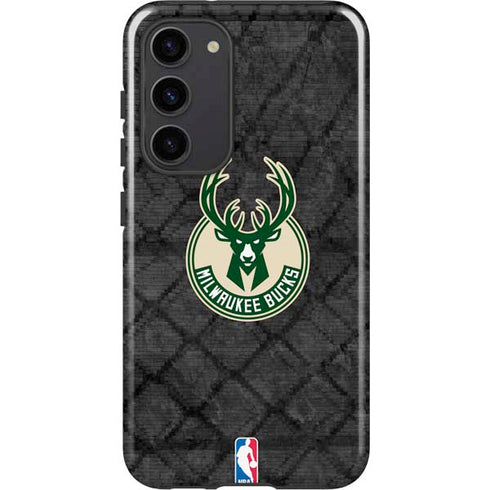 NBA Milwaukee Bucks Rusted Dark Galaxy S23 Plus Pro Case
