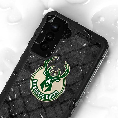 NBA Milwaukee Bucks Rusted Dark Galaxy S23 Plus Waterproof Case