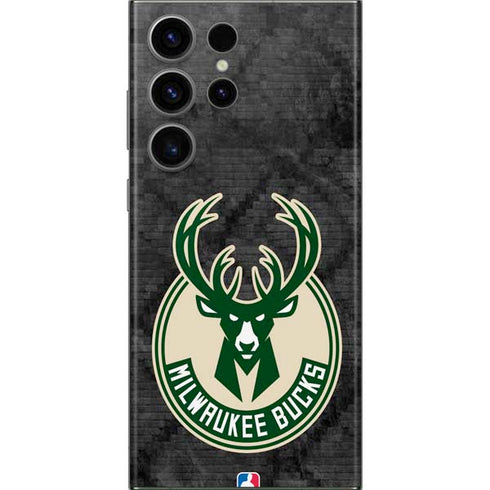 NBA Milwaukee Bucks Rusted Dark Galaxy S23 Ultra Skin