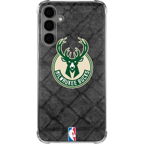 NBA Milwaukee Bucks Rusted Dark Galaxy S24 Plus Clear Case